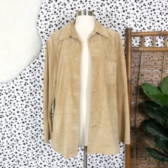 Vintage Jackets & Blazers - Vintage | Suede Willi Smith Leather Button Jacket